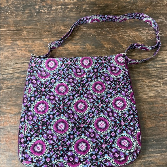 Vera Bradley Purple and Pink Crossbody Bag with Floral Paisley Design - Picture 2 of 5
